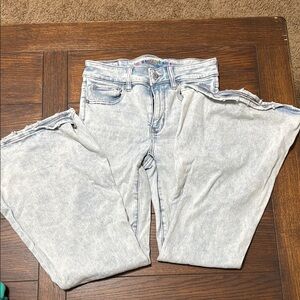 American Eagle Outfitters Blue Flare Wide Leg Jeans